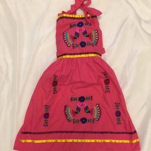 ARTESANIAS Girls Pink 100% Cotton Dress Sz 4